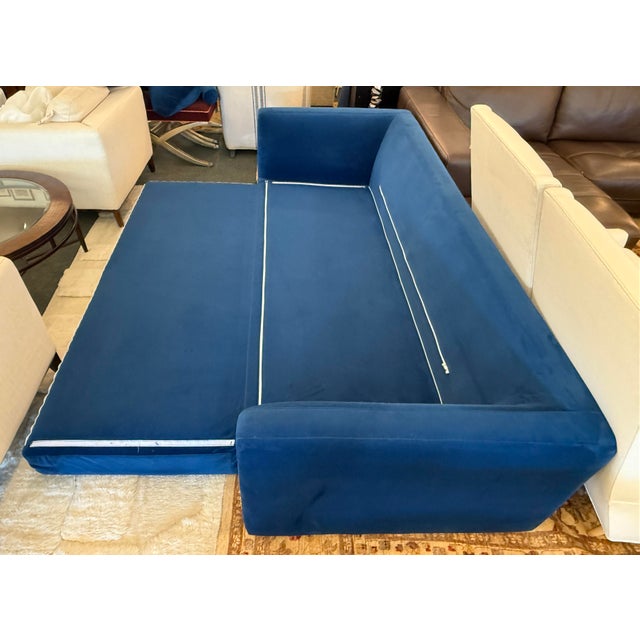 2010s Rove Concepts Milo Sleeper Sofa, Cobalt For Sale - Image 5 of 12