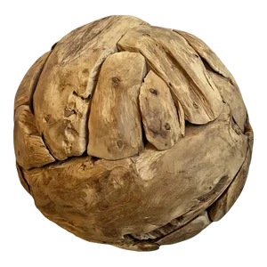 Vintage Salvaged Teak Root Coastal Rustic Decorative Ball