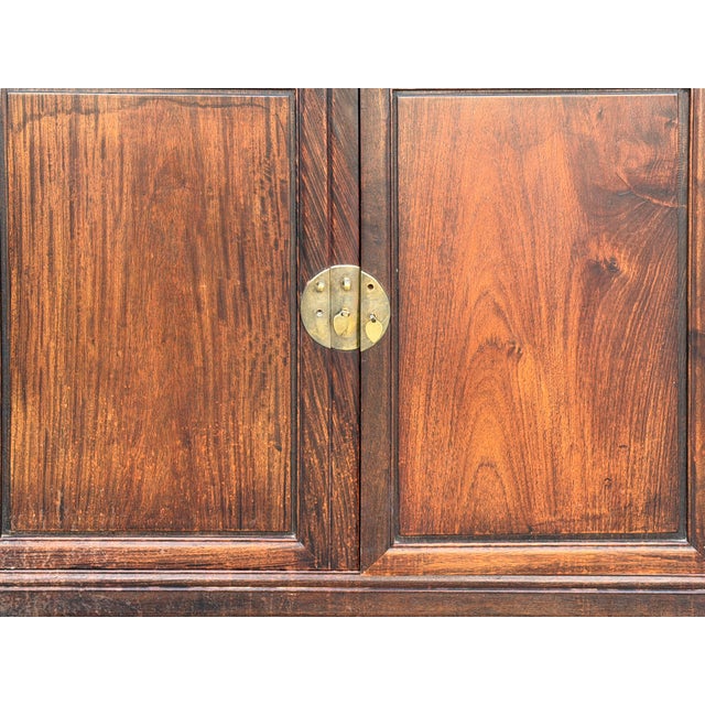 Dark Brown Vintage Rosewood MoonFace Drawers Side Credenza Cabinet For Sale - Image 10 of 10