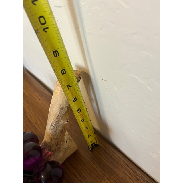 Lovely Vintage Mid-Century Modern Royal Purple Lucite Acrylic Grape Cluster Centerpiece For Sale - Image 12 of 12