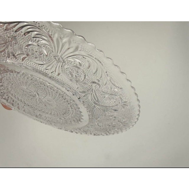 1940s Vintage 1940’s Duncan Miller Crystal 7” Serving Plate For Sale - Image 5 of 8