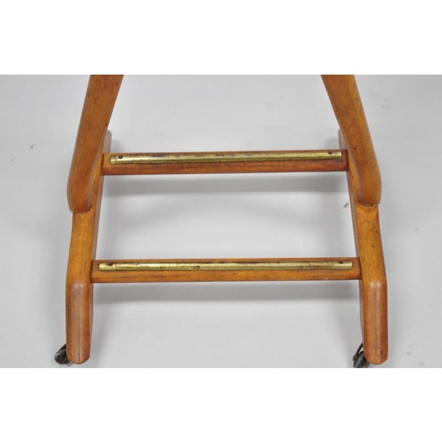 Vintage Fratelli Reguitti Italian X-Form Beech Wood Gentleman's Clothing Valet For Sale - Image 11 of 17
