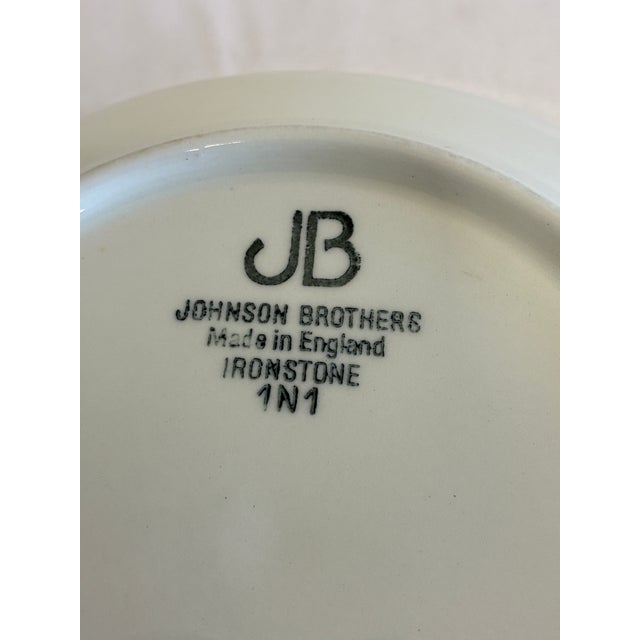 Vintage Johnson Brothers White Ironstone Bowl, England For Sale - Image 9 of 9