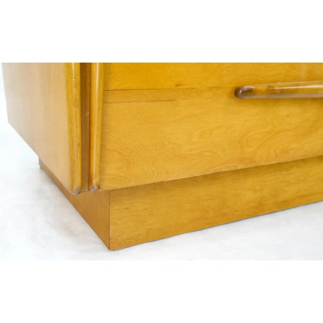 Honey Amber Tone Finish Edmond Spence High Chest Gentlemen's Dresser Double Door For Sale - Image 9 of 13