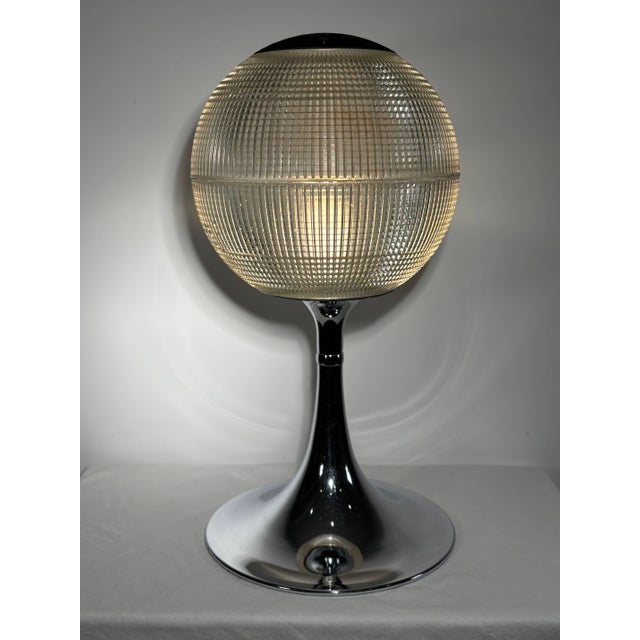 Parisian Globe on Chrome Stand from Holophane, France, 1970s For Sale - Image 6 of 14