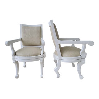 John Dickinson Swivel Arm Chairs - a Pair For Sale