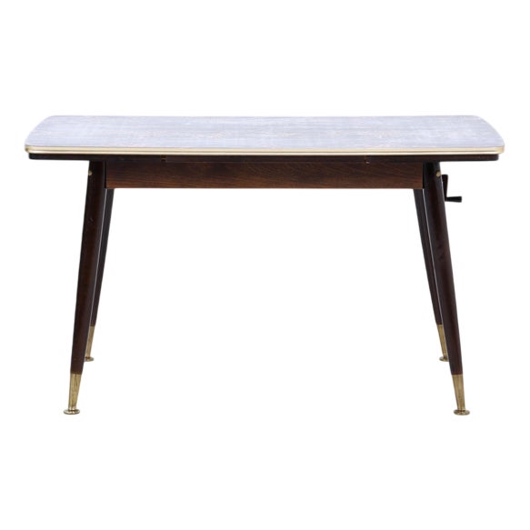 Mid-Century Extendable Dining Table in Formica, 1970s For Sale