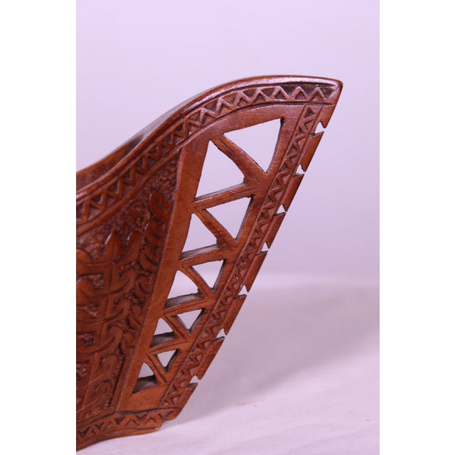 Traditional Antique 1900s Hand-Carved Wooden Wedding Cup From Former Yugoslavia/European Balkan For Sale - Image 3 of 10