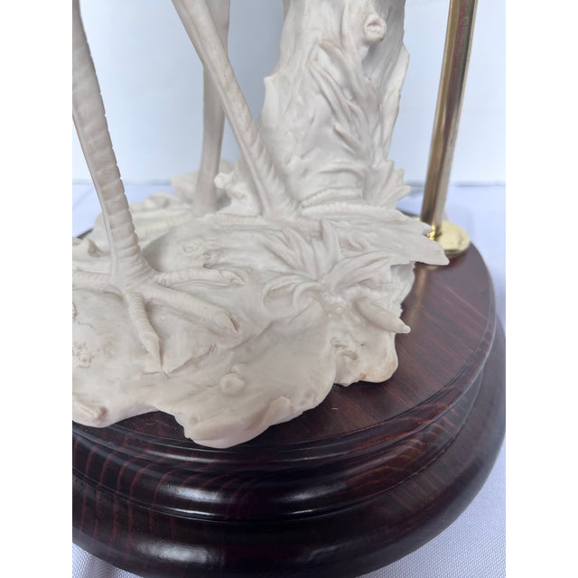 Vintage Giuseppe Armani Porcelain Heron Table Lamp - Hollywood Regency For Sale - Image 13 of 18