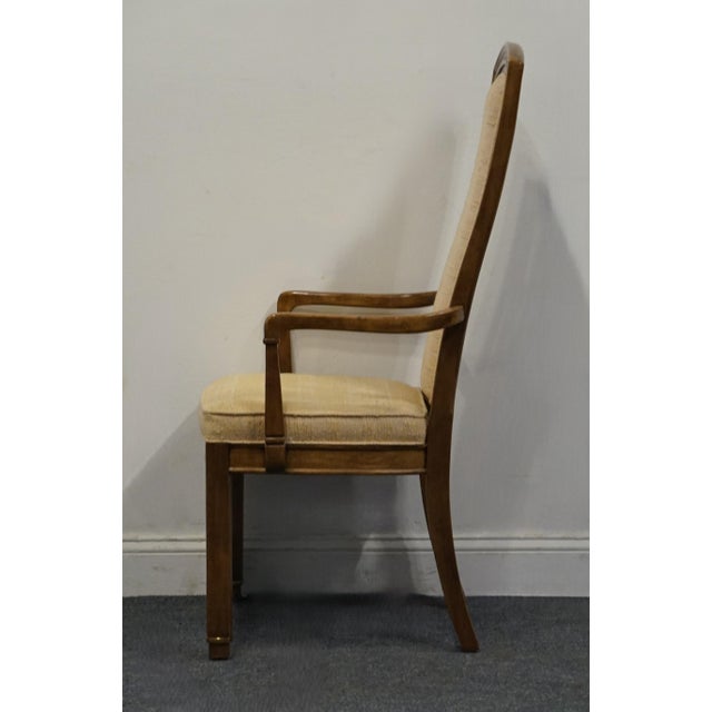 Unique Furniture Contemporary Modern Asian Inspired Dining Arm Chair For Sale In Kansas City - Image 6 of 10