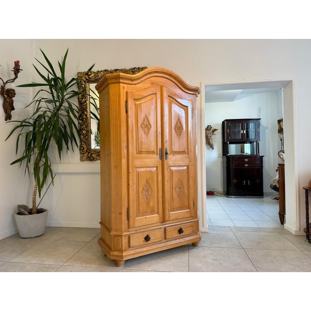 Baroque Style Farmhouse Wardrobe, 1980s For Sale - Image 16 of 17