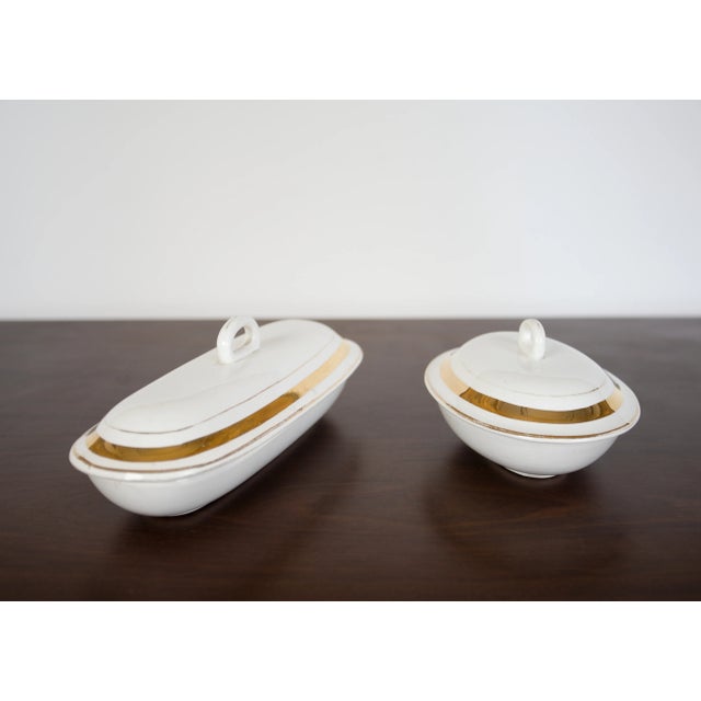 Belgian Toilet Set Nimy with Gilded Decor, Set of 4 For Sale - Image 6 of 10
