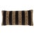 Contemporary Schumacher X Timothy Corrigan Guepard Stripe Velvet Lumbar Pillow in Black For Sale