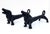 For the dog lovers, there short legs and long body make these vintage iron Dachshunds the perfect fit in your fireplace!