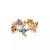 Late 20th Century Animal Diamond Multicolor Gems Platinum & 18k Gold Band Ring - Size 7.5 For Sale - Image 5 of 8