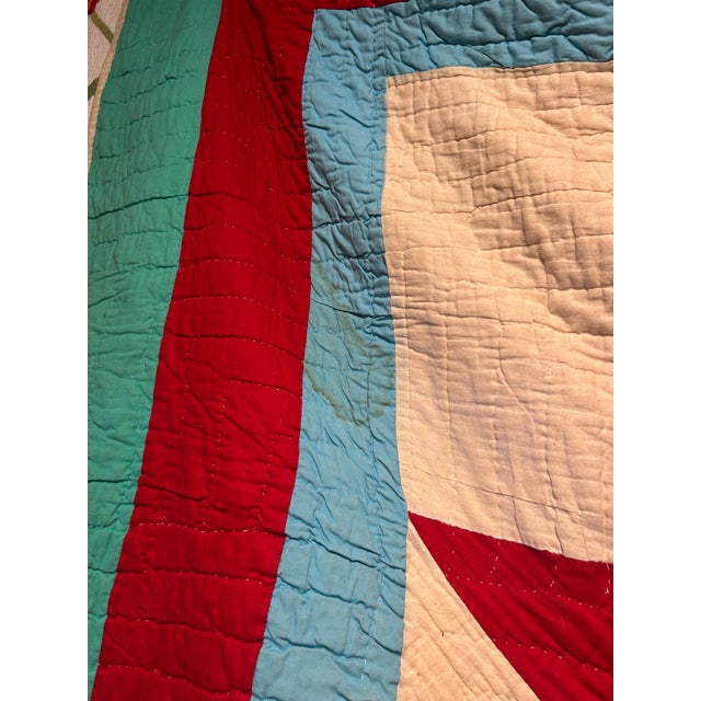 Antique Texas Star Quilt For Sale - Image 4 of 4