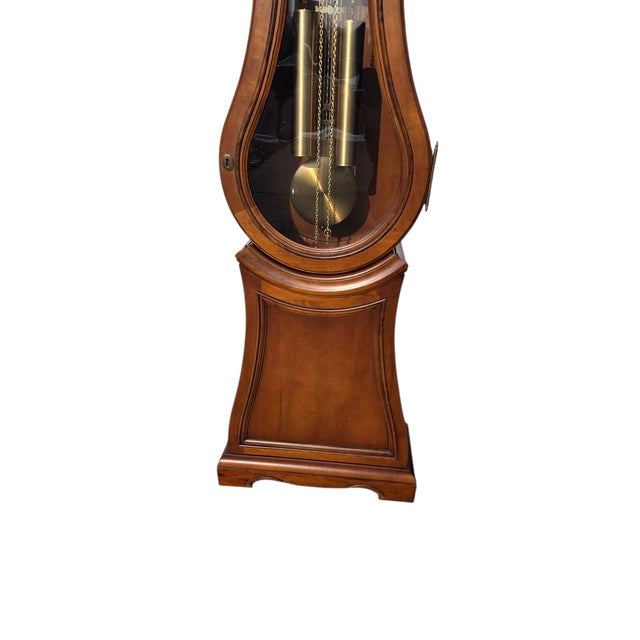 Ethan Allen Swedish Home Grandfather Clock Bombe Mora Longcase Bombay For Sale In Philadelphia - Image 6 of 17