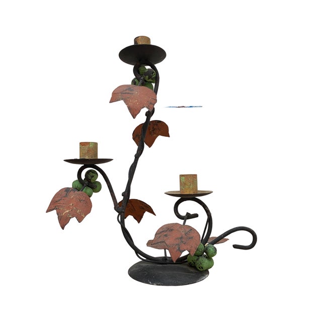 Art Nouveau Wrought Iron Candelabra, 1920s For Sale - Image 13 of 13