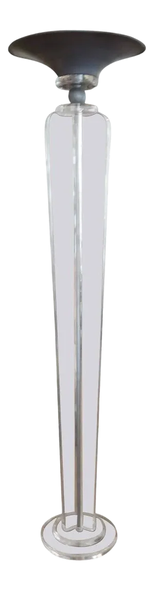 1970's Mid-Century Modern Lucite Floor Lamp or Torchiere