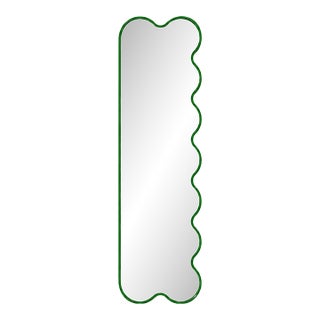 Hvyli Q9 - Narrow Modern Asymmetrical Red Mirror for Contemporary Interiors For Sale