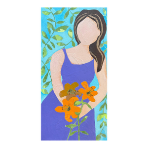The Lily Keeper Contemporary Acrylic Painting by Tracy Allegro
