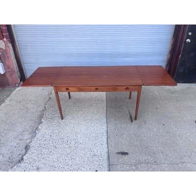 Hans J. Wegner Model 305 Drop-Leaf Desk, Oak & Teak, 1960 For Sale - Image 17 of 17