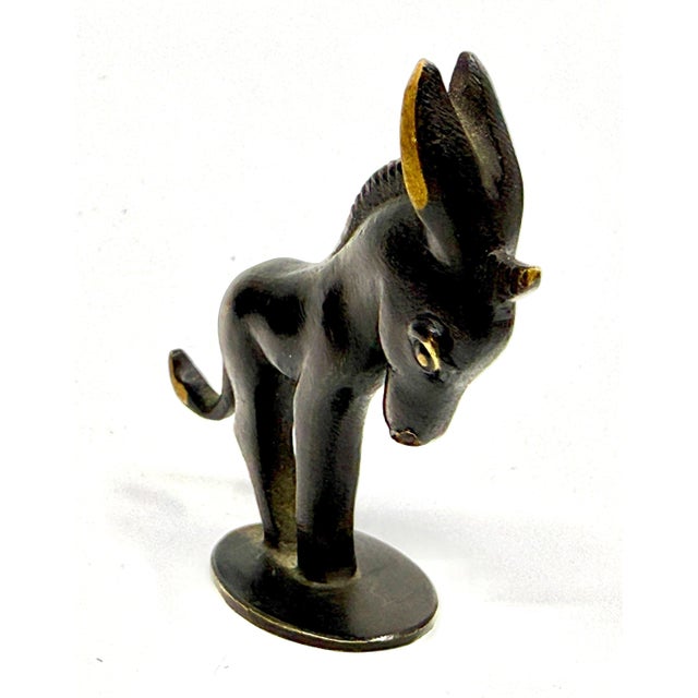 Mid-Century Modern Mid 20th Century Richard Rohan Austrian Bornze of a Donkey For Sale - Image 3 of 10