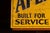 Vintage Apex Batteries Embossed Tin Litho Sign For Sale - Image 4 of 7