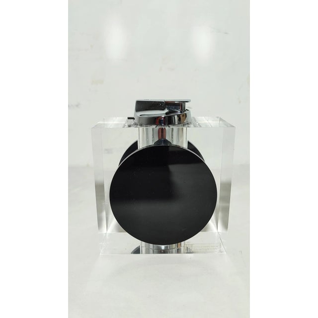 Felice Antonio Botta Methacrylate Lighter, 1960s For Sale - Image 9 of 9