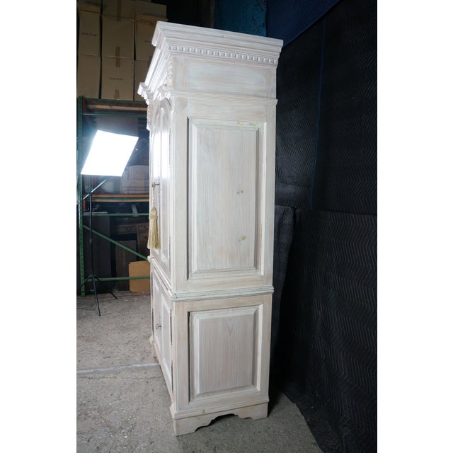 Vintage Link Taylor French Country Pickled Oak Tv Media Cabinet Armoire Hutch, Attributed For Sale - Image 18 of 18