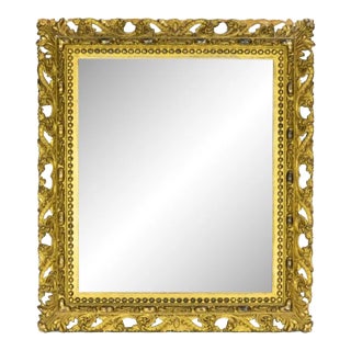 Mid 20th Century Baroque Style Giltwood Mirror For Sale