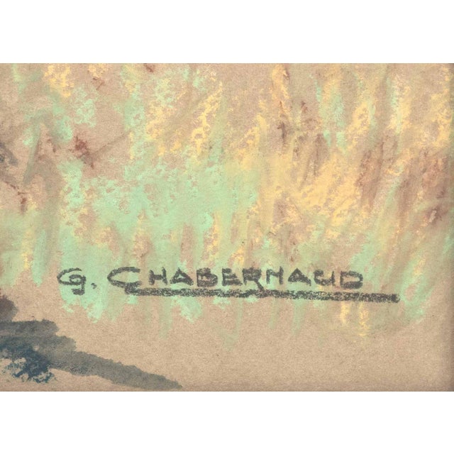 Gaston Chabernaud "Peasant Girl" Pastel & Wash For Sale In New York - Image 6 of 9