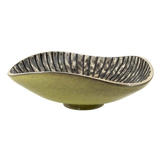 Sunflower Ceramic Bowl by Mari Simmulson for Upsala-Ekeby, Sweden, 1960s For Sale