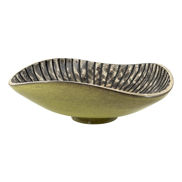 Sunflower Ceramic Bowl by Mari Simmulson for Upsala-Ekeby, Sweden, 1960s For Sale