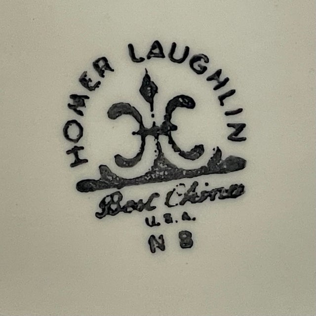 1940s Homer Laughlin Faded Rose Border Small Platter For Sale - Image 4 of 5