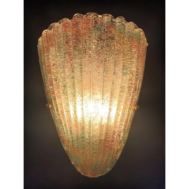 1960s Green and Pink Graniglia Shield Sconce For Sale - Image 6 of 13