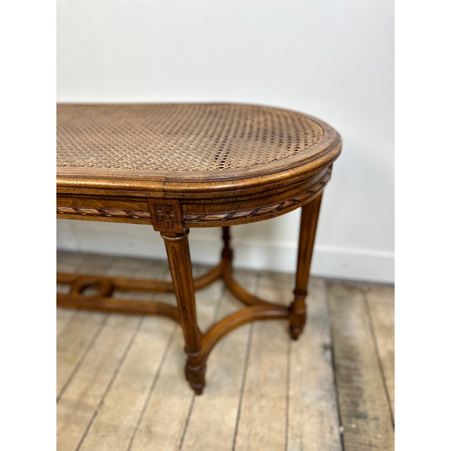 Louis XVI Style Piano Bench in Walnut, 1890s For Sale - Image 5 of 10