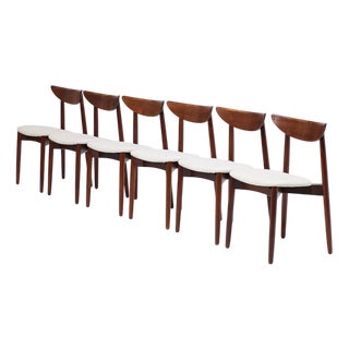 Vintage Danish 58 Dining Chairs in Teak by Harry Østergaard for Randers Møbelfabrik, 1960s, Set of 6 For Sale