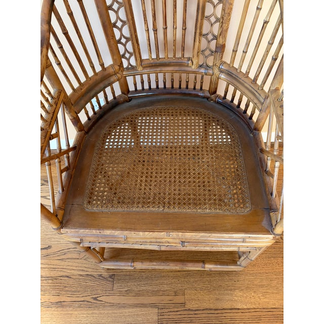 Wood 1970s Brighton Pavilion Chair, Scorched Bamboo For Sale - Image 7 of 8
