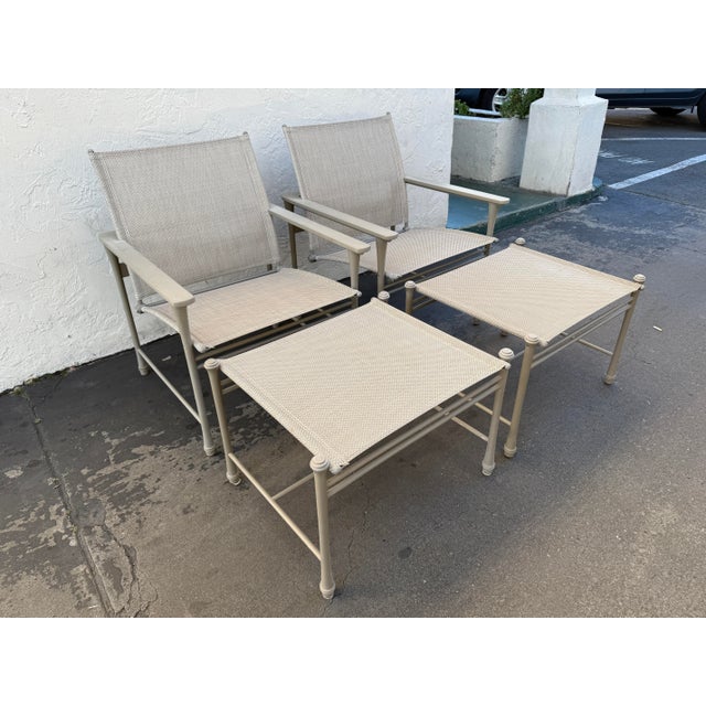 Giati Designs Aprio Collection Outdoor Chairs + Ottomans, Set of Four For Sale - Image 12 of 12