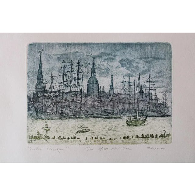 Jekaterina Gryazeva, Holiday in Old Town, Etching For Sale - Image 9 of 9