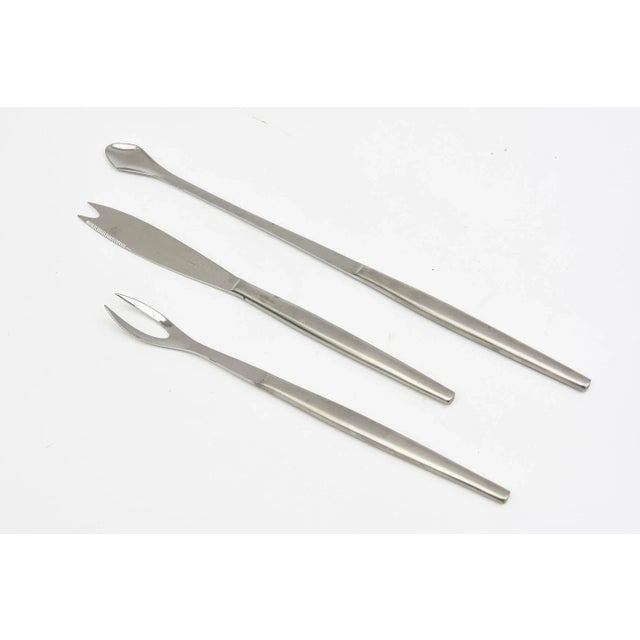 Vintage Kalmar Italian Stainless Steel Bar Set Barware Set of 5 For Sale In Miami - Image 6 of 13