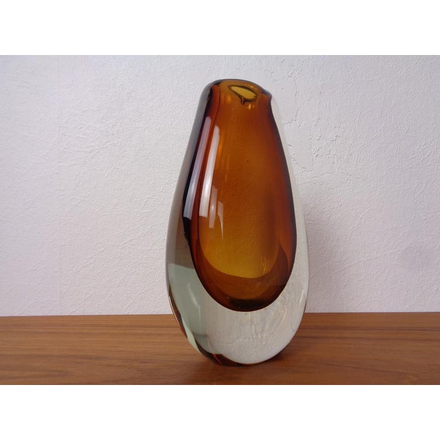 Finnish Glass Vase by Armando Jacobino for Oy Kumela, 1950s For Sale - Image 4 of 15
