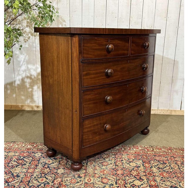 Antique English Victorian Chest of Drawers in Mahogany, 1800s For Sale - Image 16 of 18
