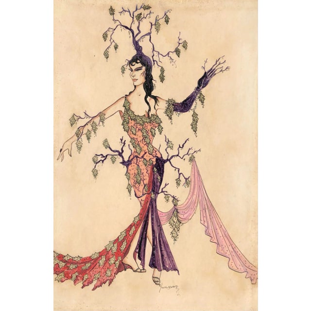 Illustration 1960s Larry Youngblood Tree Mardi Gras Costume For Sale - Image 3 of 3