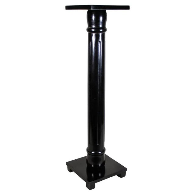 Art Nouveau Ebonized Beechwood Pedestal, Austria, 1900s For Sale - Image 14 of 14
