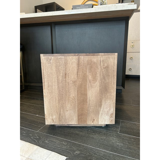 Minimalism Mango Wood Side Tables For Sale - Image 3 of 6