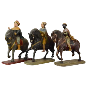 Three Wise Men 18th Century Carved Figures