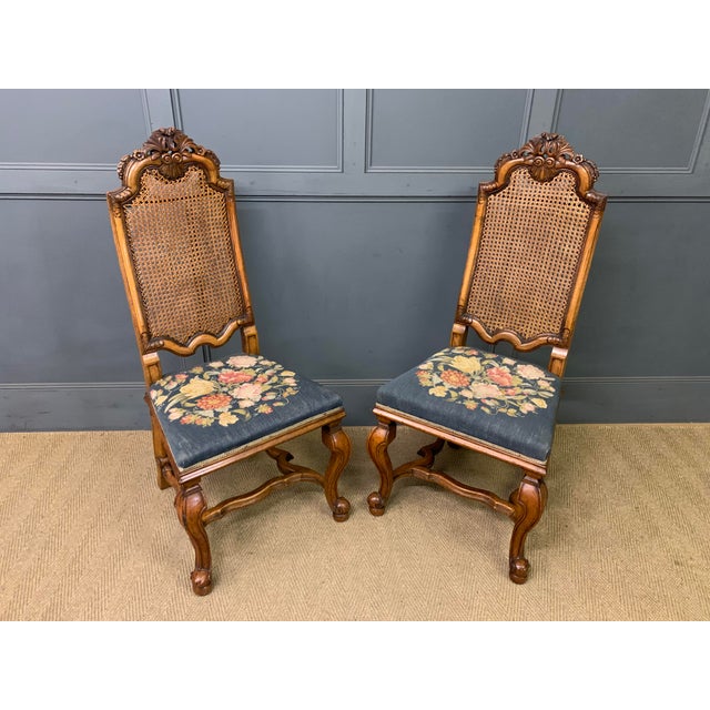 1910s Antique Walnut Chairs from Waring & Gillow, 1910, Set of 2 For Sale - Image 5 of 13