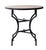 Matthew Izzo Home Moroccan Zellige Unglazed Pink Tile and Iron X Base 32" Round Bistro Table For Sale - Image 4 of 4